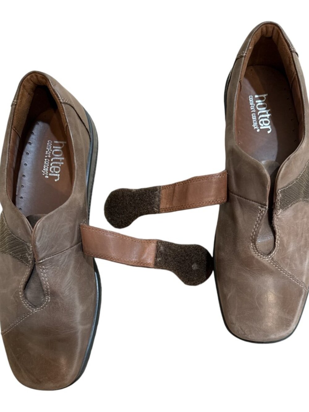 Hotter Comfort Concepts US 10/UK 8 Brown Adjustable Hook & Loop Loafer Shoes - Picture 6 of 10
